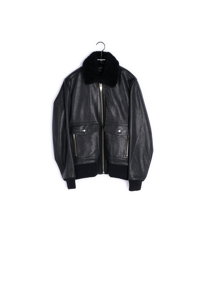 Blouson cuir the kooples homme hot sale