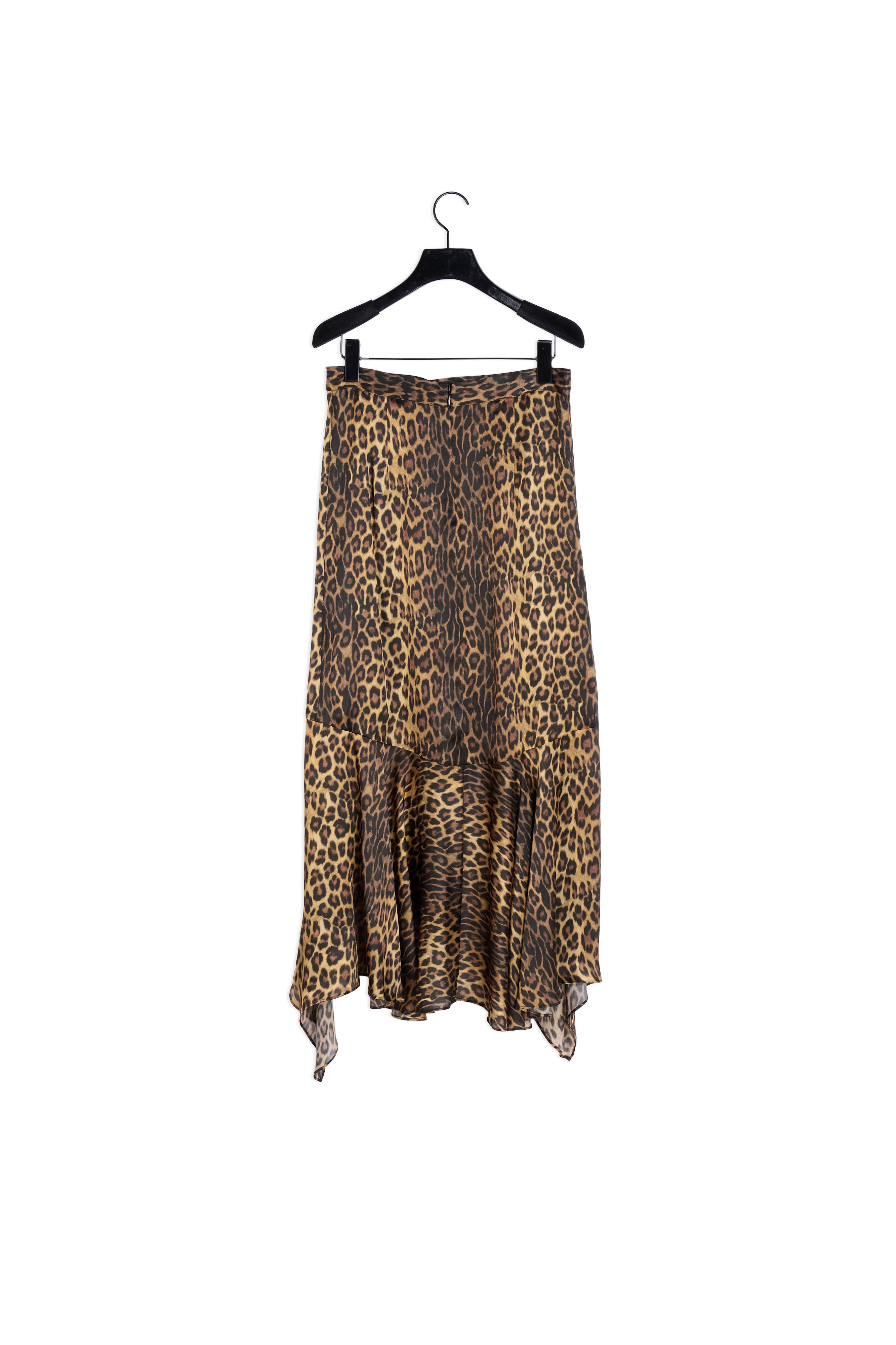 Jupe longue fendue imprime leopard